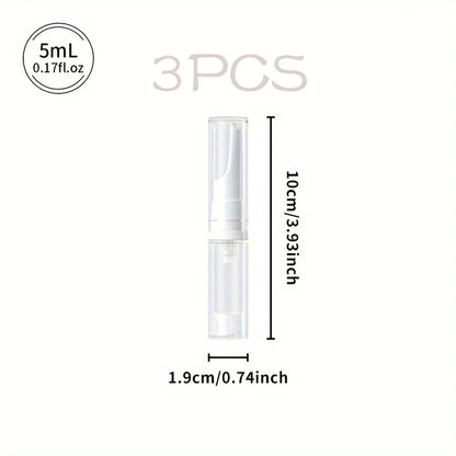 Clear Airless Foundation Dispenser Travel Bottles Set - Smarsty