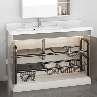 1 Set Multi-Use Kitchen Under Bathroom Sink Organizers - Expandable Cabinet Shelf Organizer Storage Rack by Smarsty