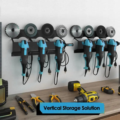 Wall Mount Angle Grinder Holder Angle Grinder Stand Angle Grinder Disc Grinder Cable Storage Rack For Cutting Polishing Machines by Smarsty
