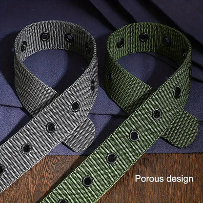 Mens Durable Nylon Canvas Belt Heavy Duty Tactical Workbelt - Smarsty