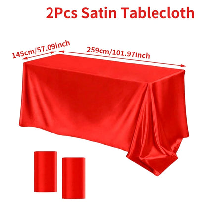 Satin Rectangle Tablecloth for Elegant Wedding Decor - Smarsty