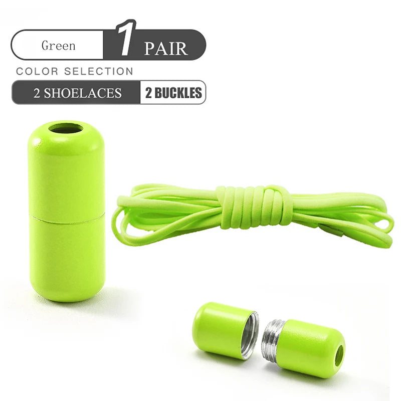 Elastic No Tie Shoelaces Semicircle Shoe Laces For Kids and Adult Sneakers Shoelace Quick Lazy Metal Lock Laces Shoe Strings - Smarsty