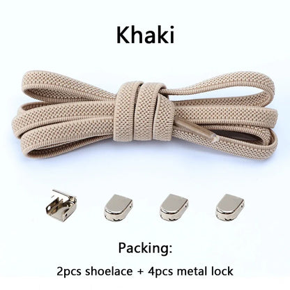 No Tie Shoe Laces Flat Elastic Shoelaces for Sneakers Tieless Shoelace Expand Shoestrings One Size Fits All Adult and Kids Shoes - Smarsty