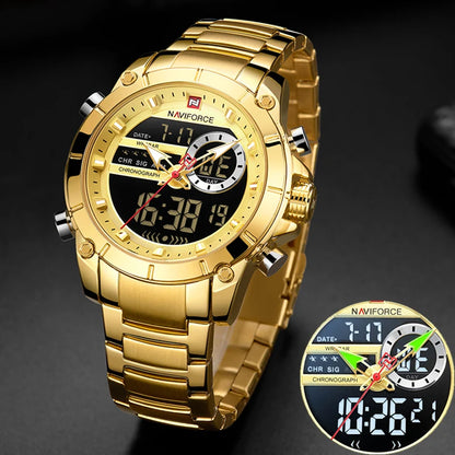 NAVIFORCE Luxury Waterproof Quartz Sport Watch for Men - Smarsty