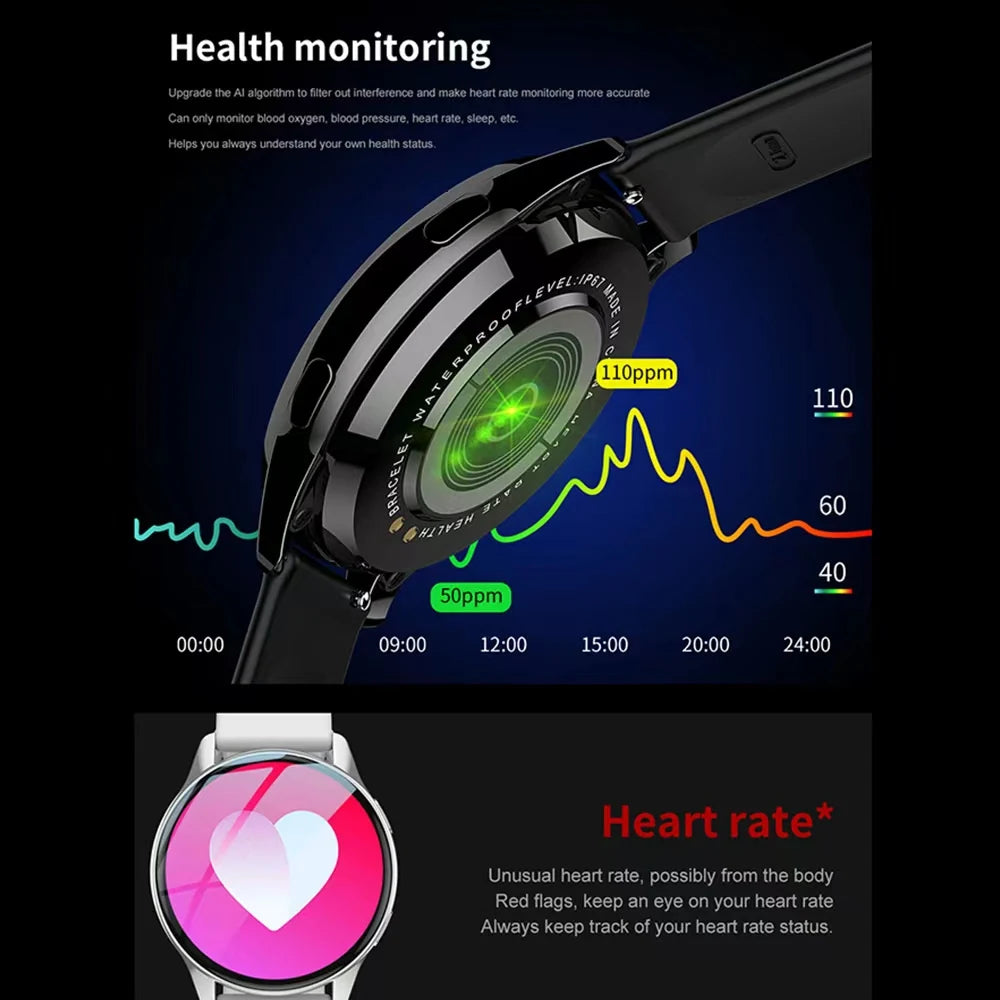 Women Bluetooth Smart Watch with Heart Rate Monitoring - Smarsty