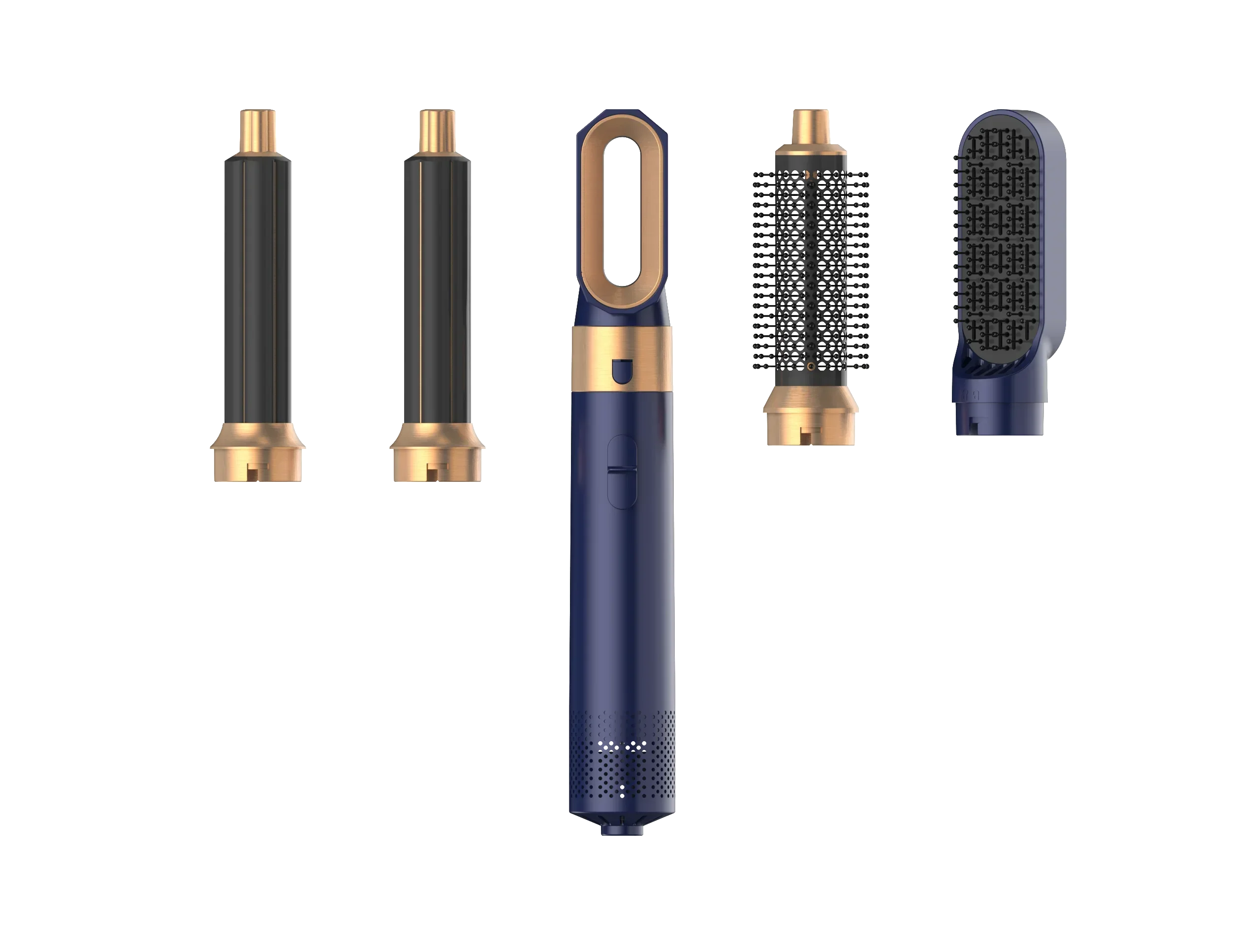 5 in 1 Low Noise Hair Styler with Hot Air Brushes - Smarsty
