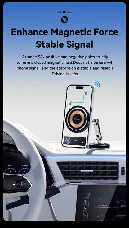 Magnetic MagSafe Wireless Car Charger Holder 15W Charging - Smarsty
