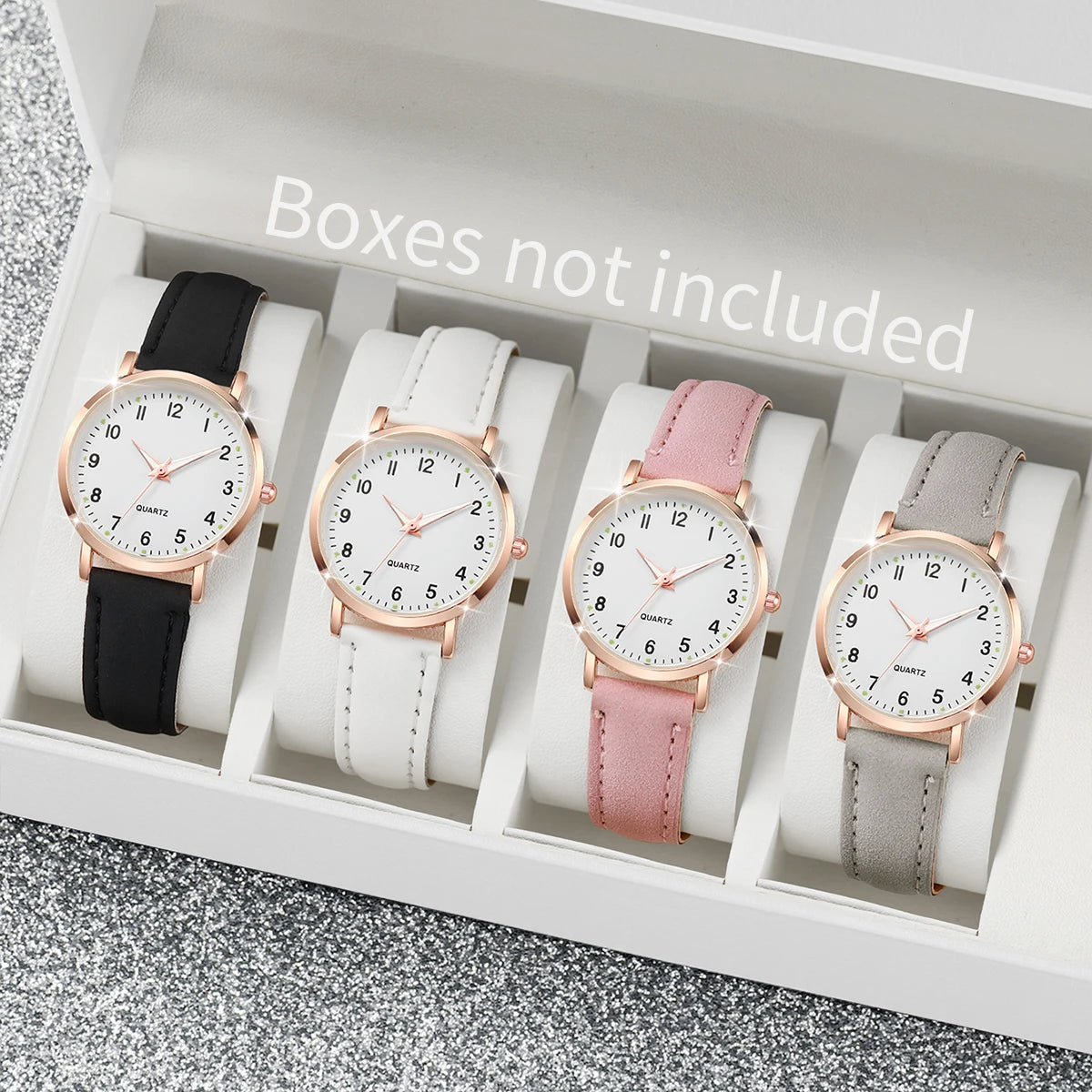 Fashion Arabic Dial Quartz Watch with Leather Strap for Women - Smarsty