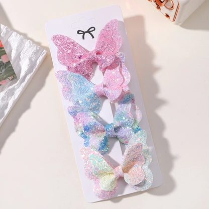 Glitter Butterfly Hair Clips for Girls - Cute Headwear Set - Smarsty