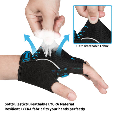MOREOK Cycling Gloves,Breathable Bicycle Gloves,5MM Gel Pads Non-Slip Mountain Bike Gloves MTB Road Biking Gloves for Men Women by Smarsty