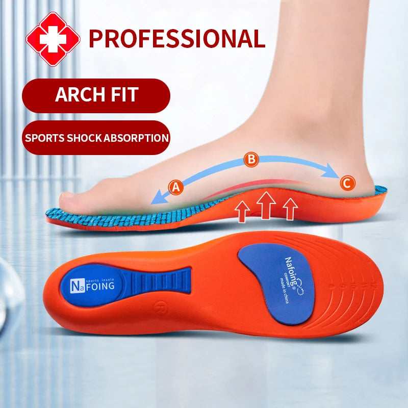 Sport Orthopedic Insoles for Feet Men Women EVA Breathable Shock Absorption Shoes Insole for Running Basketball Sport Care Pads - Smarsty