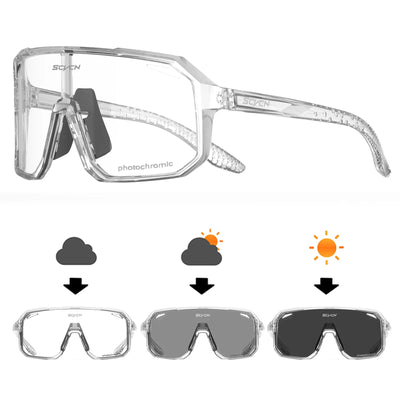 SCVCN Photochromic Cycling Sunglasses MTB Glasses Road Bike Cycling UV400 Goggles Men Women Outdoor Bicycle Sports Eyewear New by Smarsty