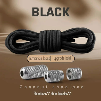 New Elastic Laces Sneakers Tennis Round Shoe laces Without ties Kids Adult No Tie Shoelace Rubber Bands Shoe Accessories - Smarsty