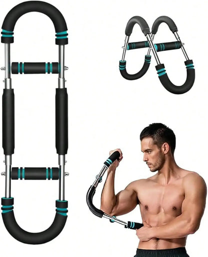 Adjustable Twister Arm Trainer Chest Exerciser, Portable Detachable Twister Bar, 44–110 lb Resistance