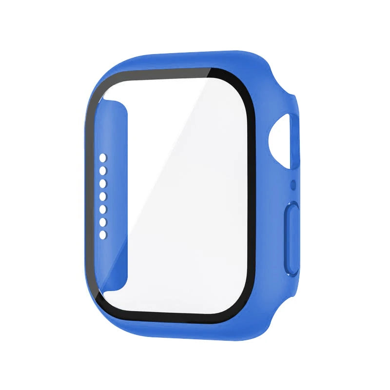 Tempered Glass+Case For Apple Watch 38mm 40mm 41mm 42mm 44mm 45mm 46mm Screen Protector Protective Cover iWatch 10 8 7 9 6 SE 5 - Smarsty
