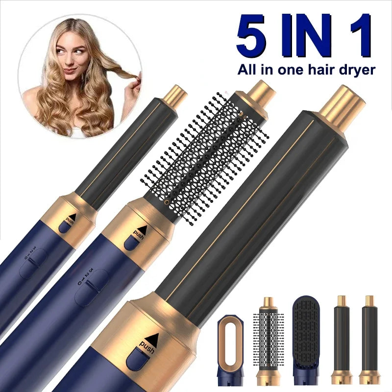 5 In 1 Hair Dryer Hot Air Comb For Styling - Smarsty