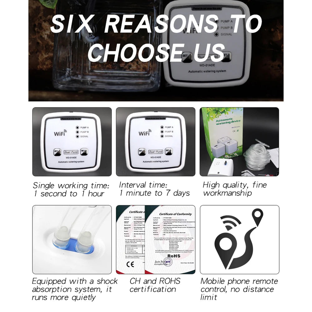 Smart WiFi Watering System with Double Pump Automation - Smarsty