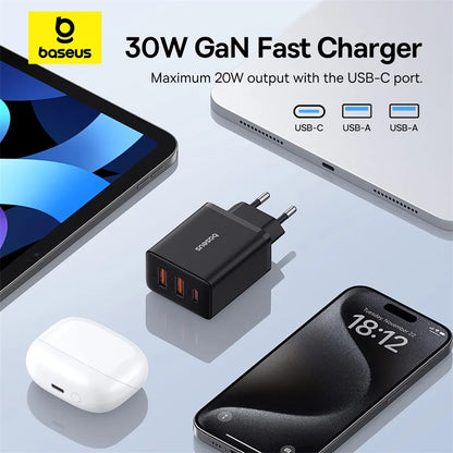30W USB Type C PD Fast Charger For iPhone Androids - Smarsty