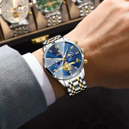 Luxury Waterproof Men's Chronograph Watch with Luminous Features - Smarsty