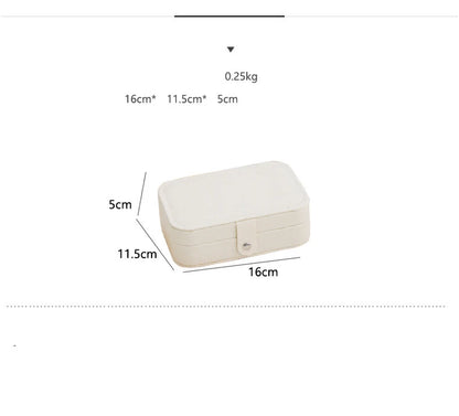 Portable Leather Jewelry Storage Box Travel Organizer - Smarsty