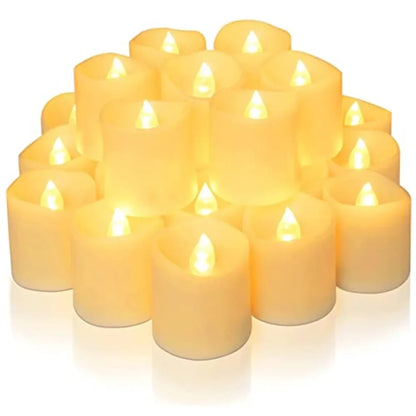 Flameless LED Votive Candles Set 100+Hour Lasting Electric Candles Battery Operated Tealight for Wedding Proposal Romantic Decor