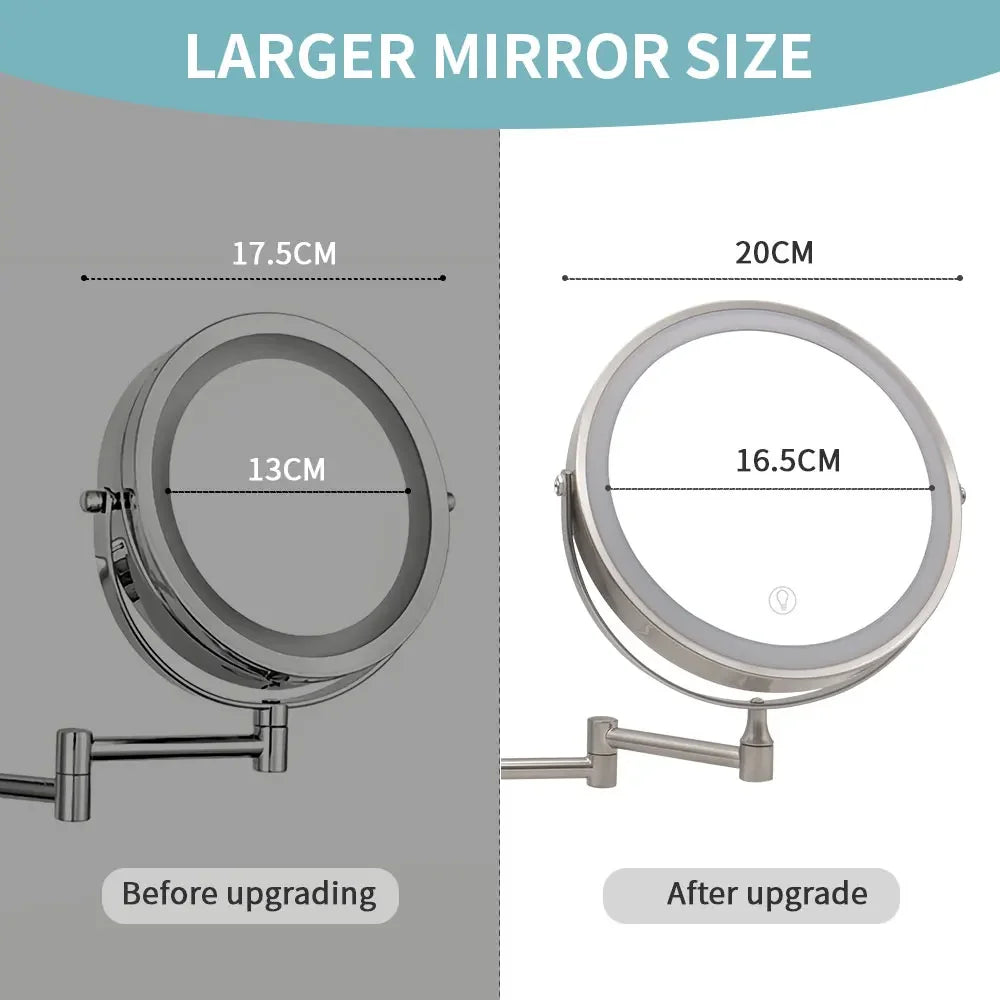 Wall Mounted Makeup Mirror with 10x Magnification - Smarsty