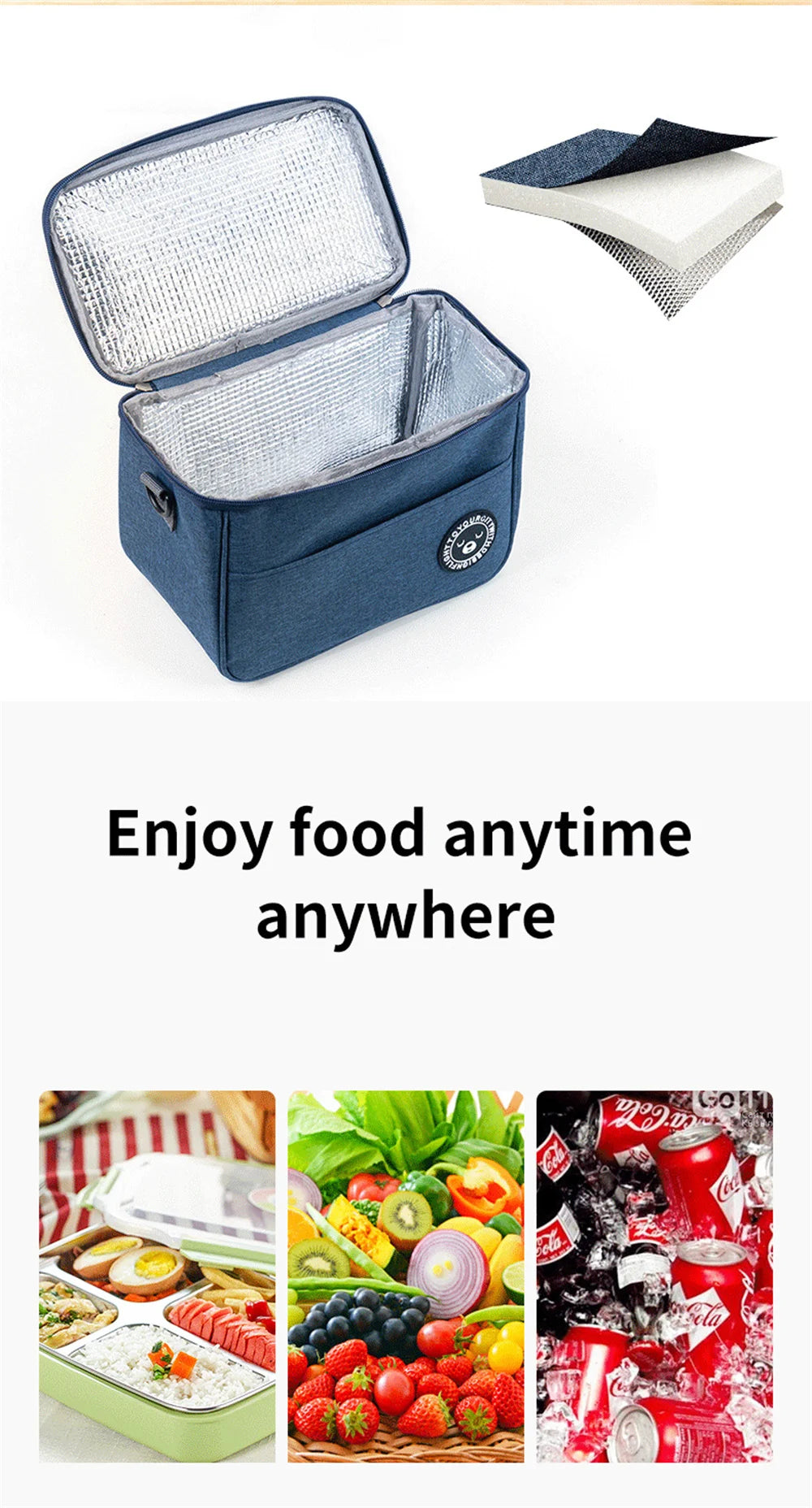 Portable Insulated Lunch Box Keeps Food Fresh Waterproof - Smarsty