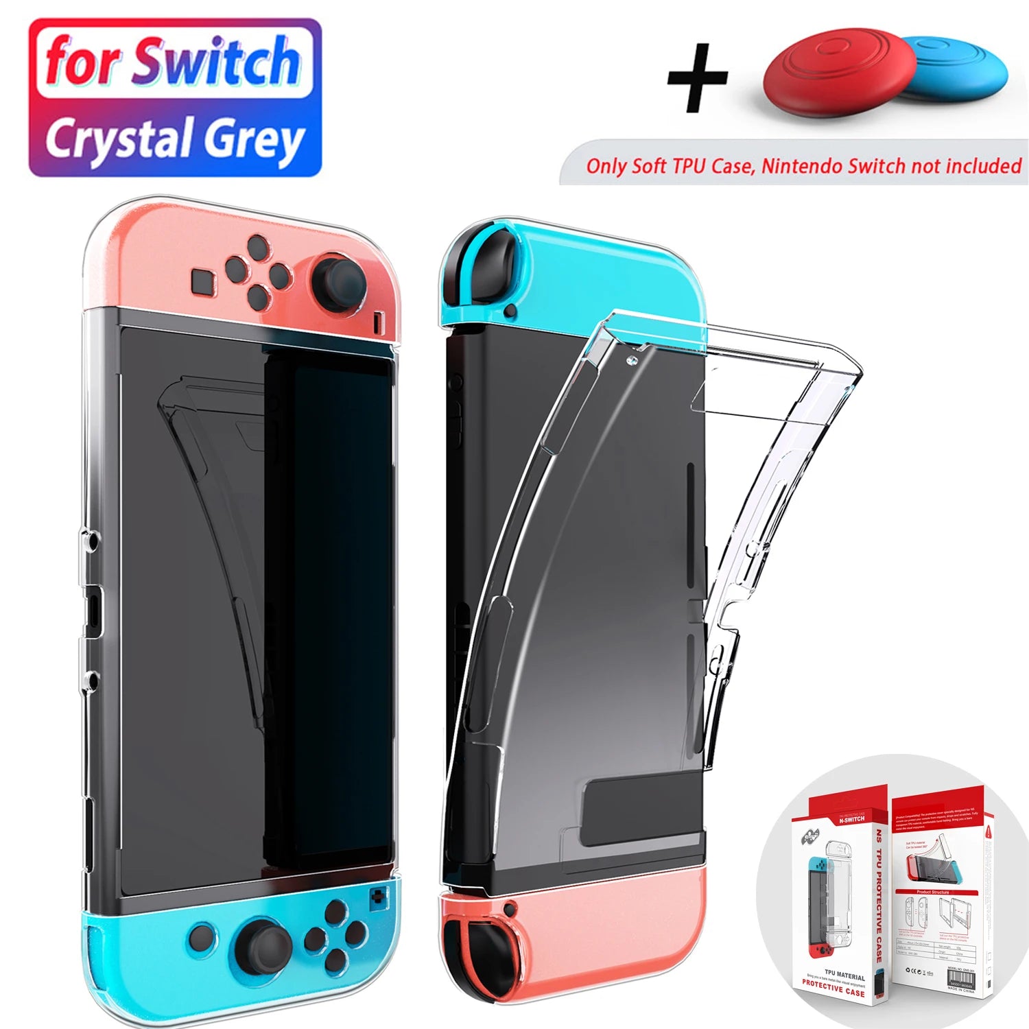 Clear Shock Absorption Case for Nintendo Switch - Smarsty
