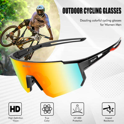SCVCN new Outdoor Cycling Sunglasses Men MTB Bike Glasses Sports Mountain Climbing fishing Women Bicycle Cycling UV400 Goggles by Smarsty