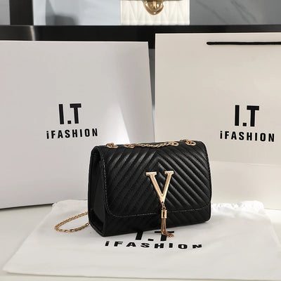 Embroidered Crossbody Bag With Sequins And Tassel Party - Smarsty