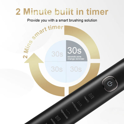 Sarmocare Electric Sonic Toothbrush with 8 Brush Heads - Smarsty