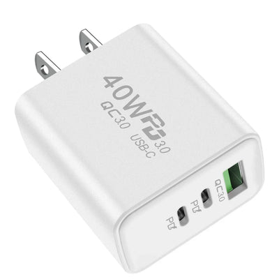 40W USB C PD Fast Charger Multi Port iPhone Xiaomi - Smarsty