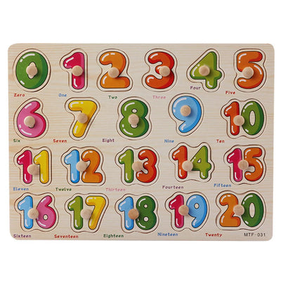 Baby Toys Montessori Wooden Puzzles Children Toys Hand Grab Board Animals Cognition Educational Learning Toys For Kids 1-3 Years by Smarsty