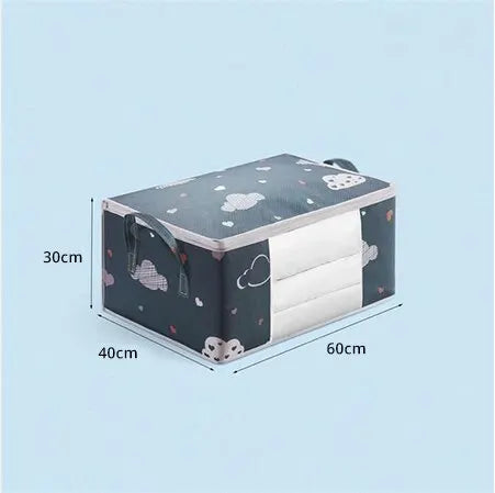 Large Capacity Clothes Storage Bag Organizer With Reinforced Handle Suitable For Blankets Bedding Foldable With Sturdy Zipper - Smarsty