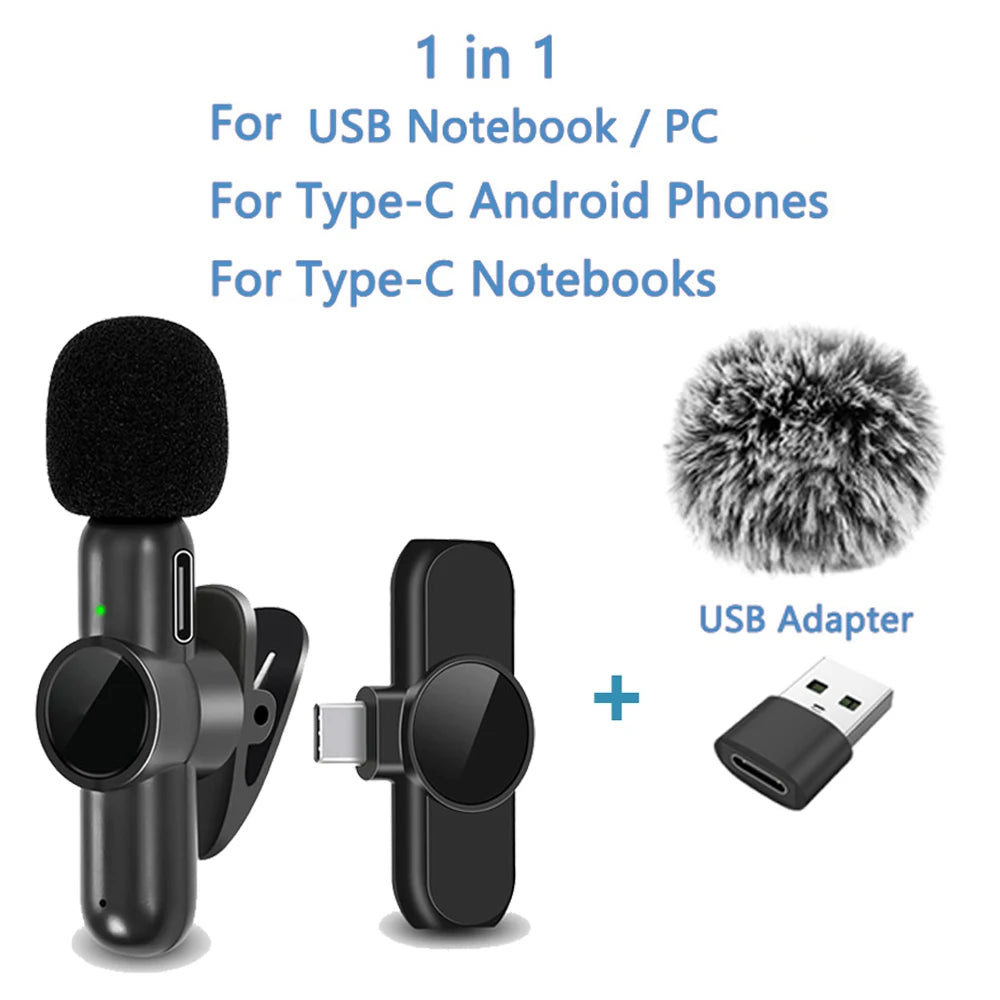 2.4G Wireless Lavalier Microphone for Clear Audio Recording - Smarsty