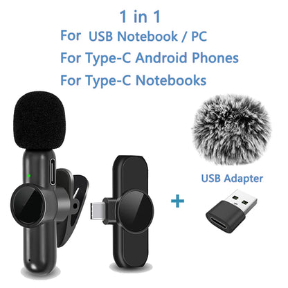 2.4G Wireless Lavalier Microphone for Clear Audio Recording - Smarsty