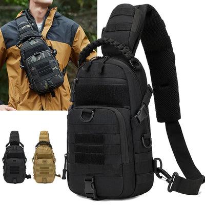 Men's Camping Chest Bag Tactical Sports Shoulder Outdoor Fanny Pack Hiking Climbing Cycling Fishing MOLLE System Sling Bags by Smarsty