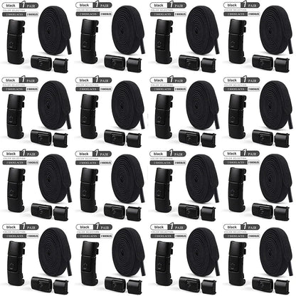 8mm No Tie Shoe Laces Press Lock Shoelaces Without Ties Elastic Laces Sneaker Kids Adult Widened Flat Shoelace for Shoes - Smarsty