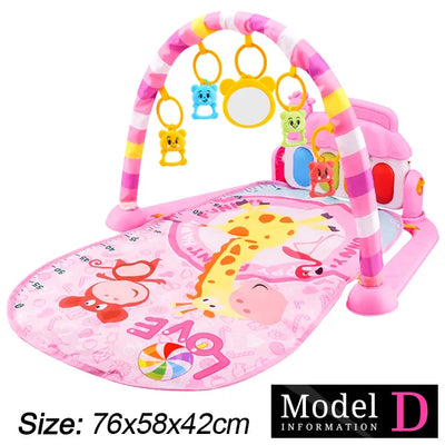 Baby Fitness Stand Music Play Gym Activity Toys Newborn Piano Crawling Blanket Pedal Game Pad Early Education 0-36 Months Gifts by Smarsty