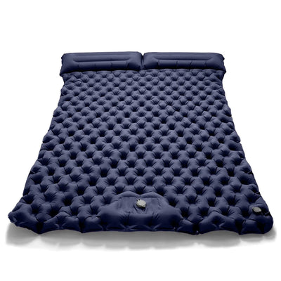 Outdoor Camping Double Inflatable Mattress Extra Wide Sleeping Pad Ultralight Folding Bed Sleeping Mat Car Travel Mat by Smarsty