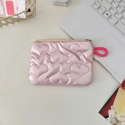 Silver Bow Coin Purse Zipper Wallet Organizer Cosmetic Bag - Smarsty