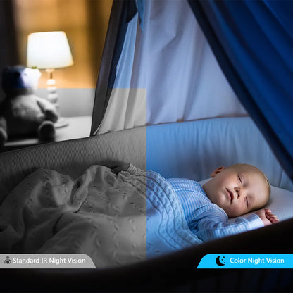 Vstarcam Indoor Security Camera for Home 360° Coverage Color Night Vision 2-Way Audio Motion Detection Customize Zone