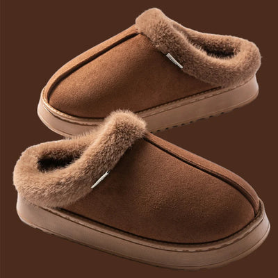 Women's Winter Slippers Non-Slip Indoor House Shoes, Plush Fleece Lined Warm Cotton Slippers with Soft Sole for Home Comfort - Smarsty