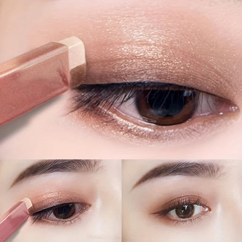 2 In 1 Waterproof Highlighter Eyeshadow Stick with Glitter - Smarsty