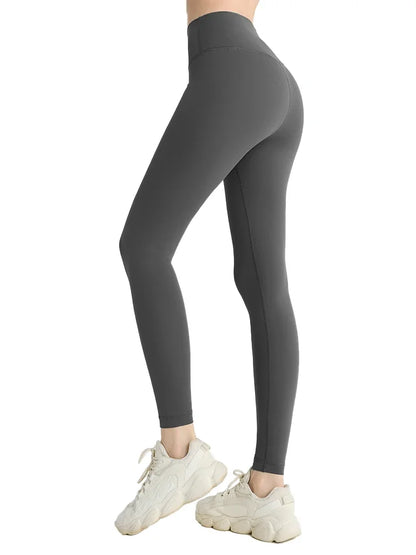 Naked feeling Yoga Leggings Women High Waisted Hip Lifting Fitness Leggings Running Cycling Pants Breathable Sports Leggings - Smarsty