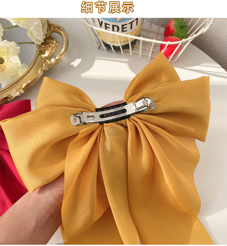 Trendy Solid Color Satin Ribbon Hair Bows for Women - Smarsty