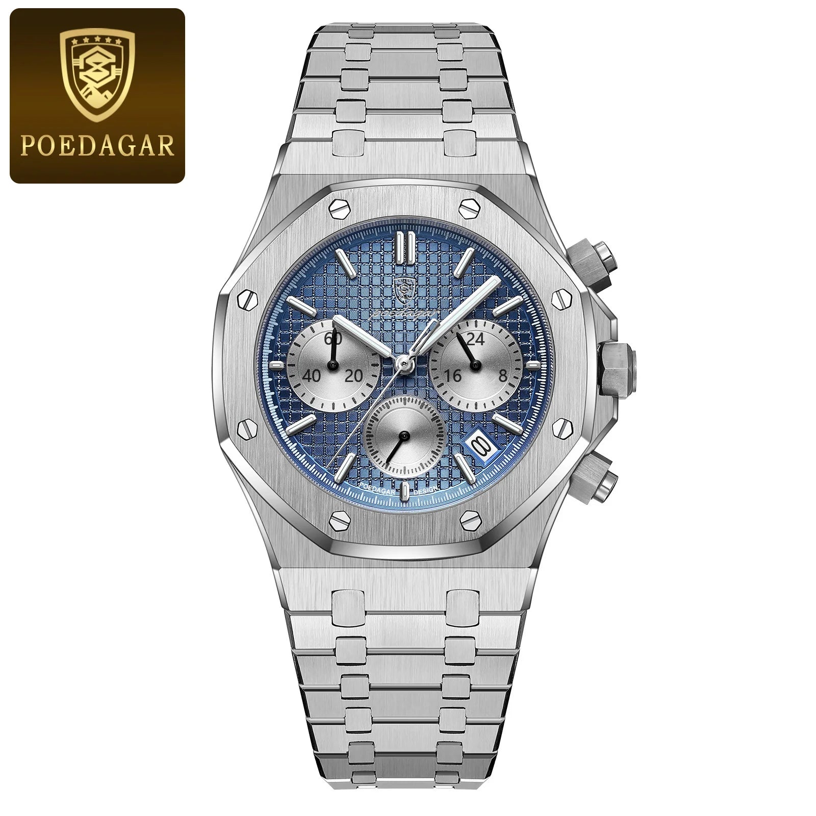 Luxury Men's Chronograph Watch with Waterproof Feature - Smarsty