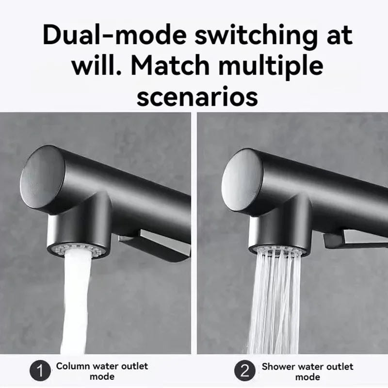 Black Stainless Steel Pull Out Kitchen Faucet with Free Shipping - Smarsty