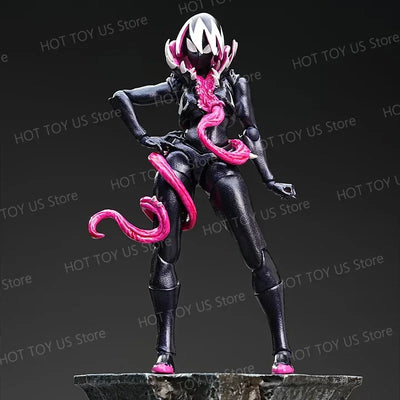 NEW KO Symbiote Gwenom Action Figure | Kaiyodo Revoltech Amazing Yamaguchi | Venomized Gwen Stacy Anime Model Gift