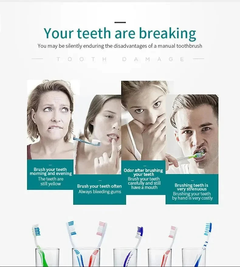 Electric Ultrasonic Toothbrush With Six Speed Modes - Smarsty